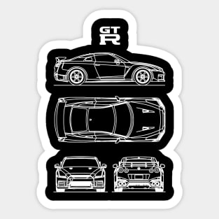 Nissan GTR R35 Blueprint Sticker